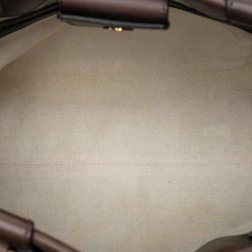 Gucci Calfskin Interlocking G Running Tote Brown Leather Good condition - Model View