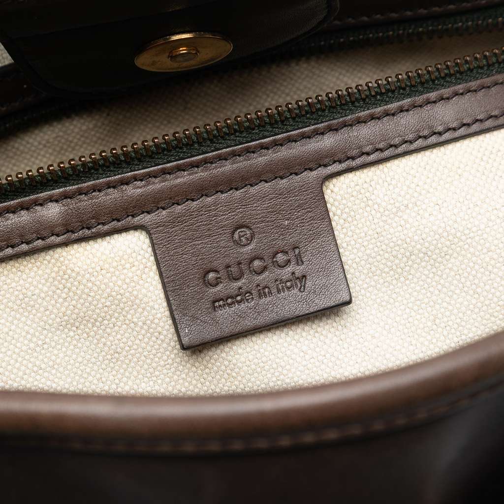 Gucci Calfskin Interlocking G Running Tote Brown Leather Good condition - Box View