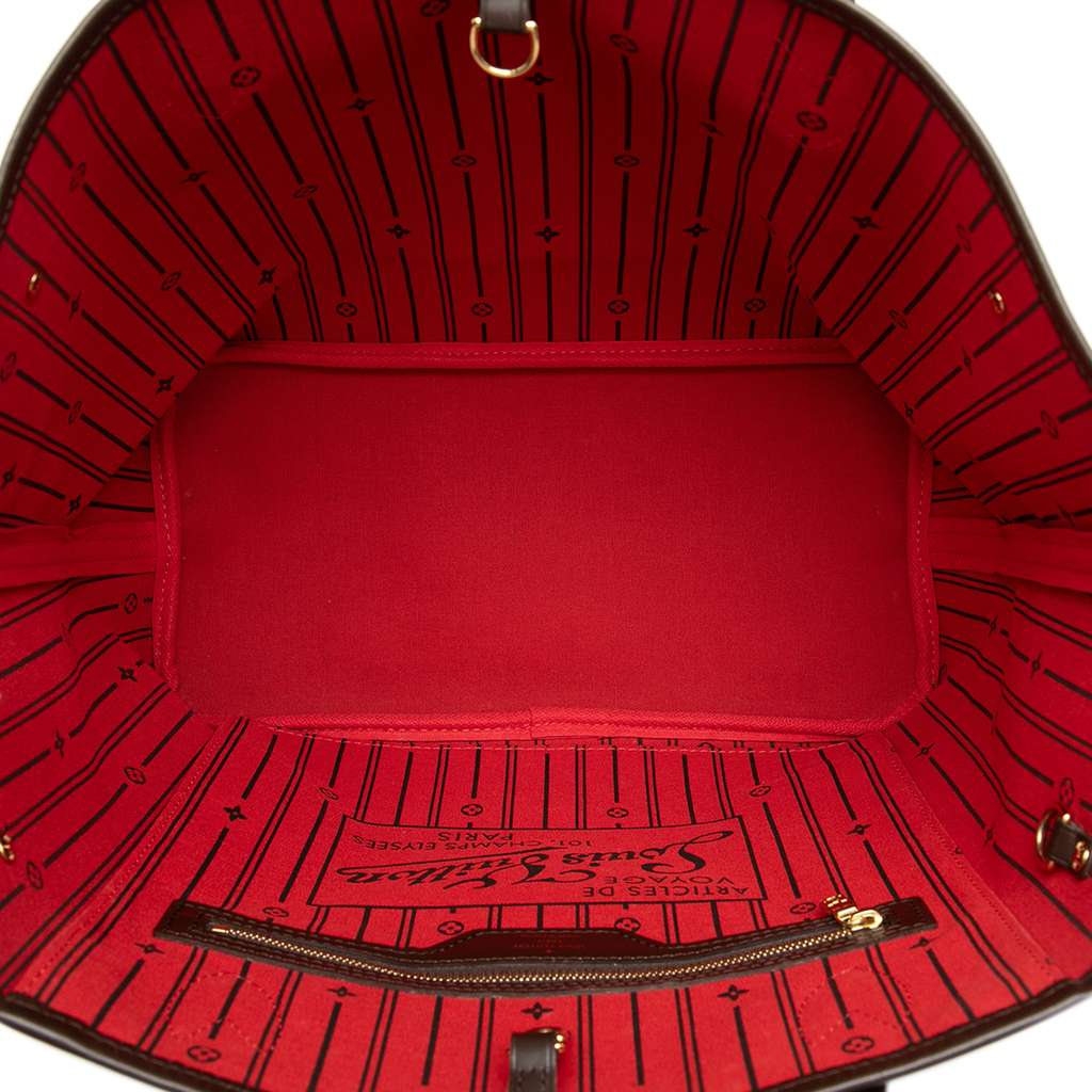 Louis Vuitton Damier Ebene Neverfull MM Brown Fair condition - Model View