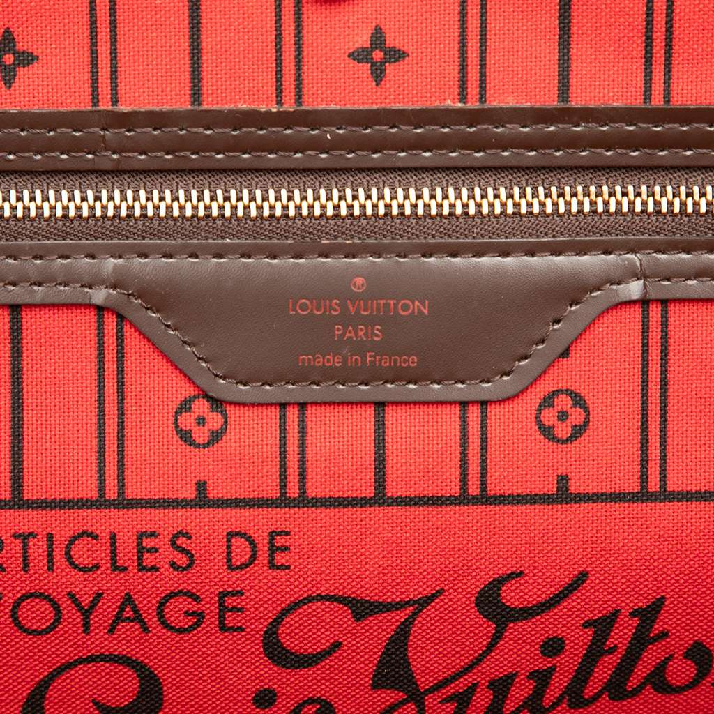 Louis Vuitton Damier Ebene Neverfull MM Brown Fair condition - Box View