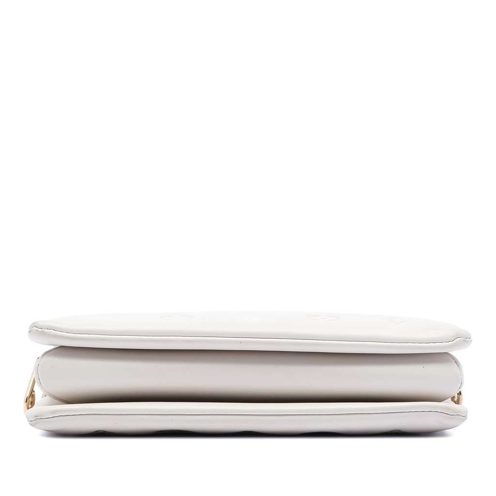 Louis Vuitton Tricolor Monogram Embossed Lambskin Coussin PM Brown Leather Good condition - Inside View