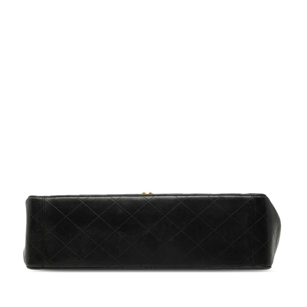 Chanel Maxi XL Classic Lambskin Single Flap Black Leather Good condition - Inside View