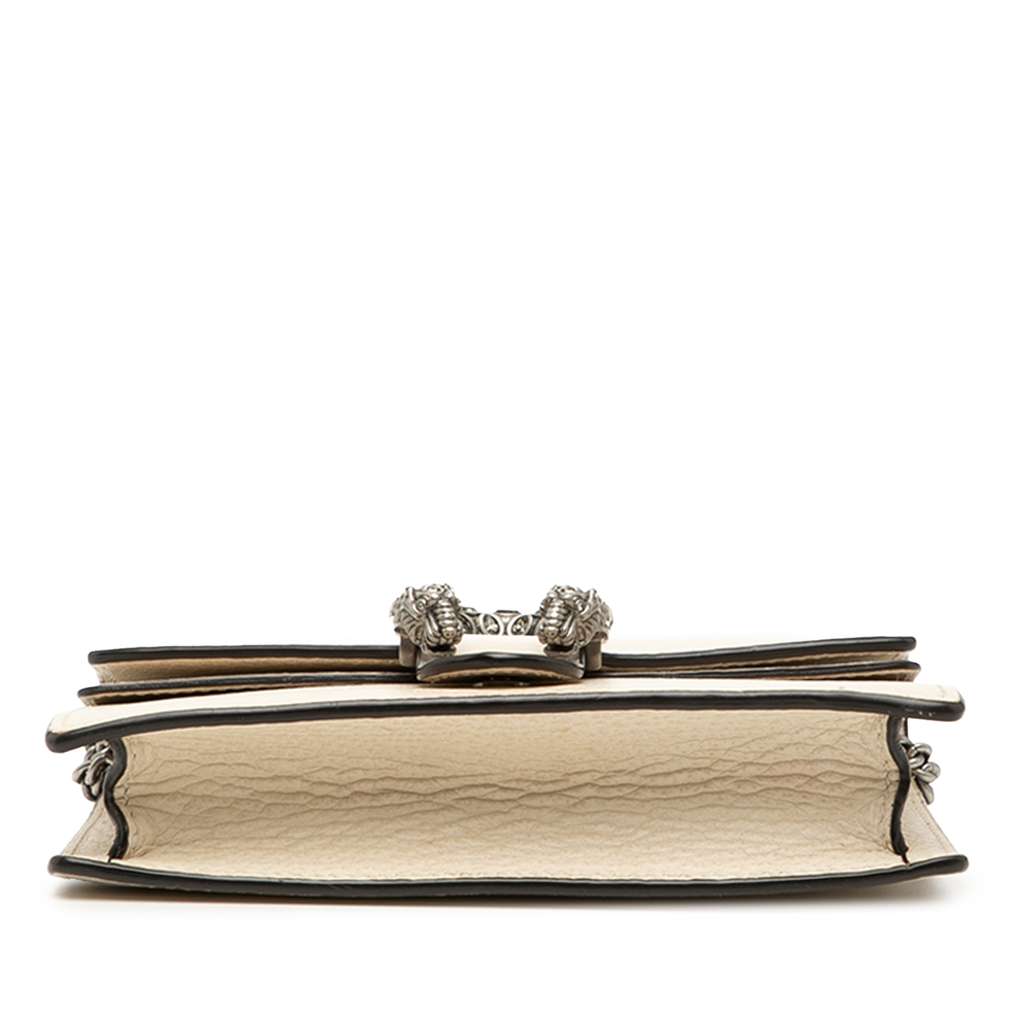 Gucci Mini Dionysus Leather Crossbody White Leather Good condition - Inside View