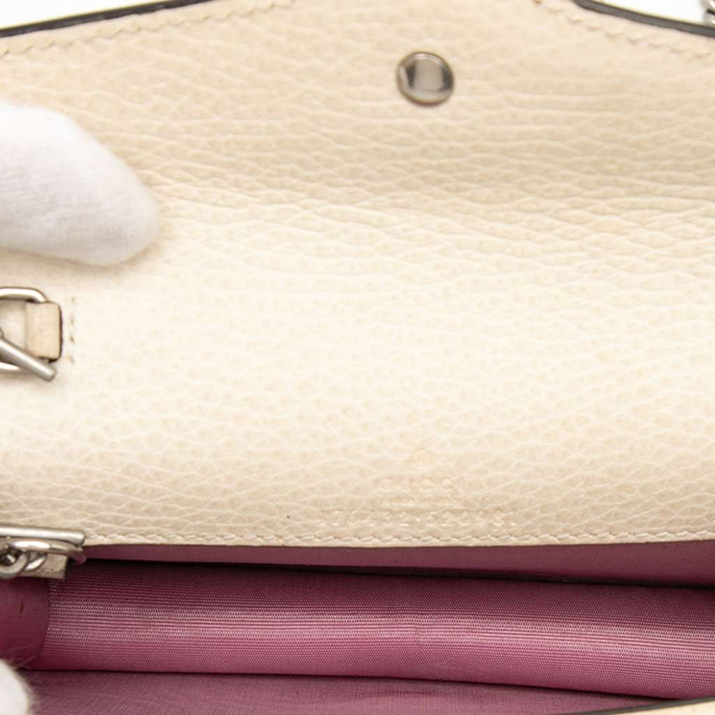 Gucci Mini Dionysus Leather Crossbody White Leather Good condition - Model View