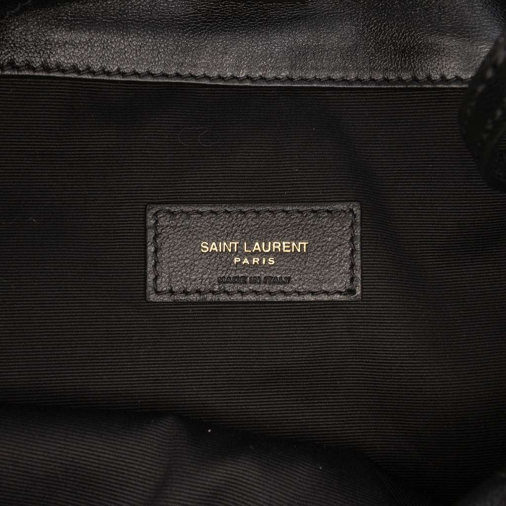 Saint Laurent Quilted Lambskin Jamie Pochon Tote Black Leather Good condition - Box View
