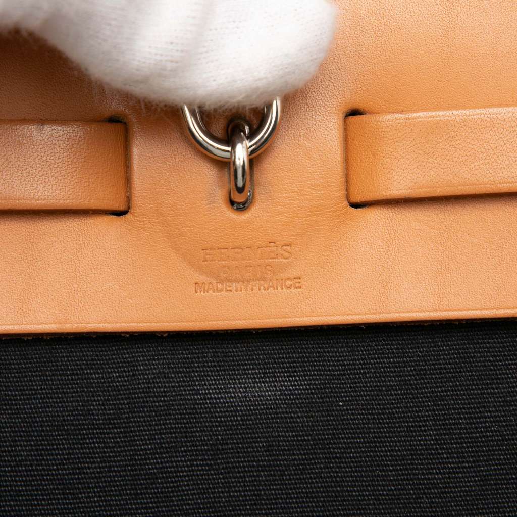 Hermès Toile Herbag PM Black Canvas Good condition - Box View
