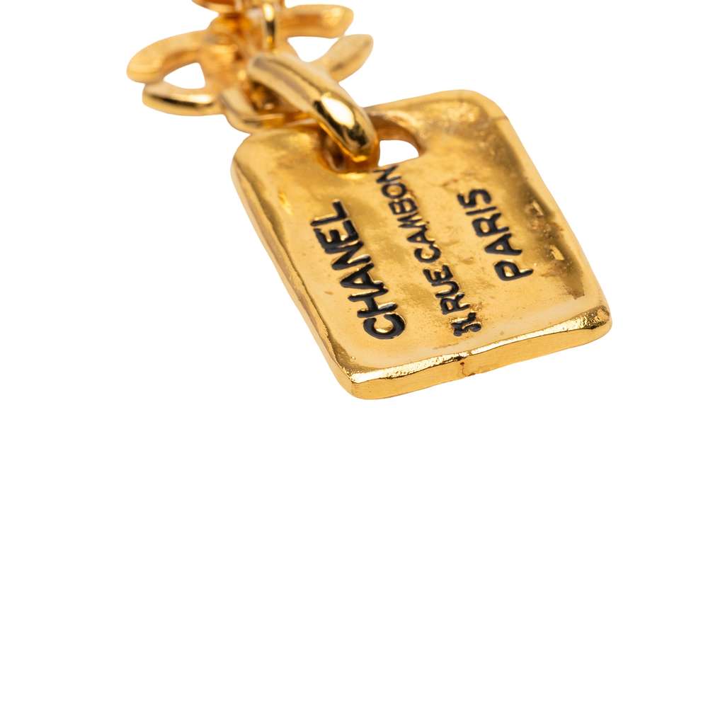 Chanel Gold Plated 31 Rue Cambon Drop Clip On Earrings Gold Metal Fair condition - Inside View