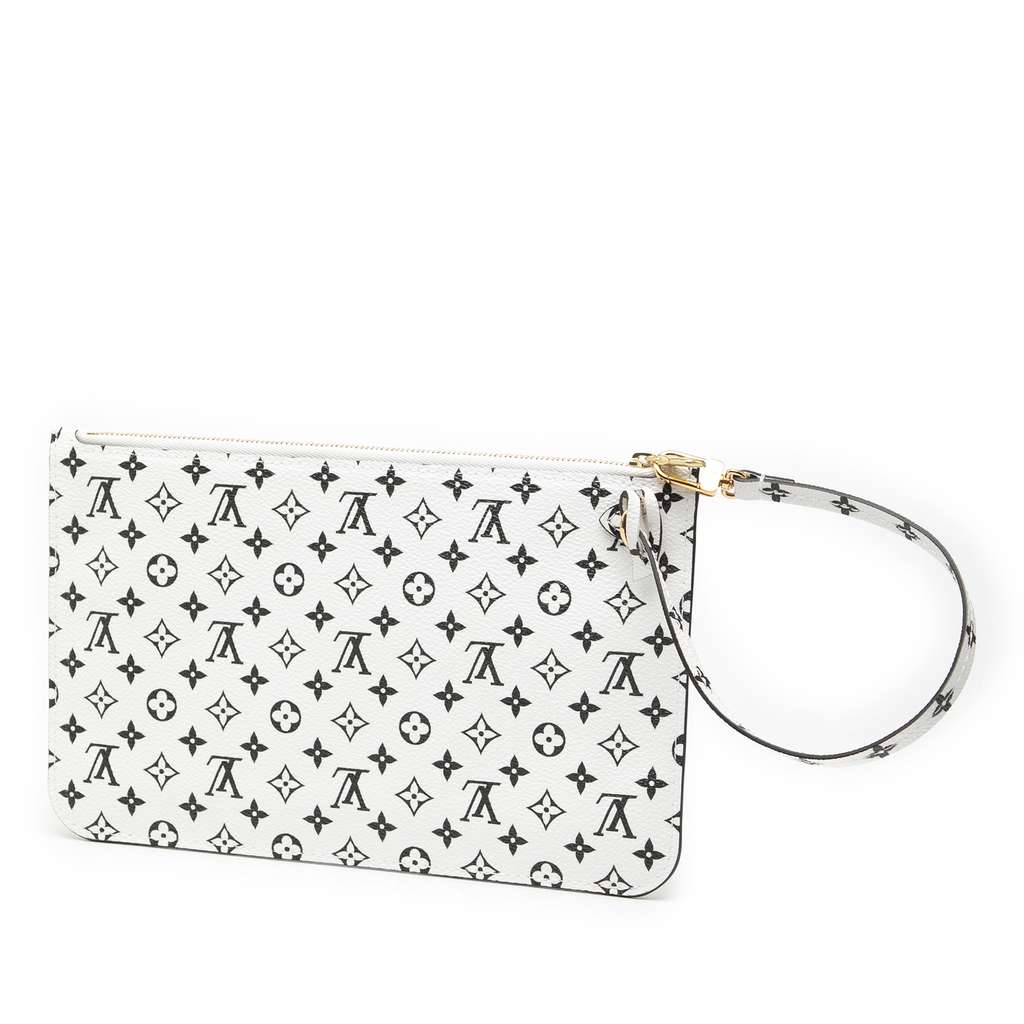 Louis Vuitton Bicolor Monogram Giant Neverfull MM Pouch White Good condition - Back View