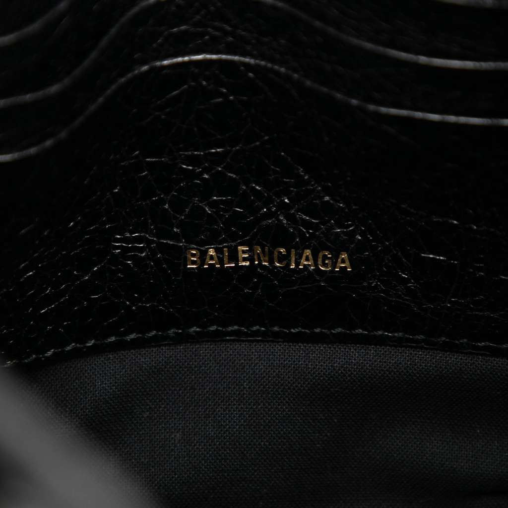 Balenciaga XXS Lambskin Bazar Shopper Satchel Black Leather Good condition - Box View