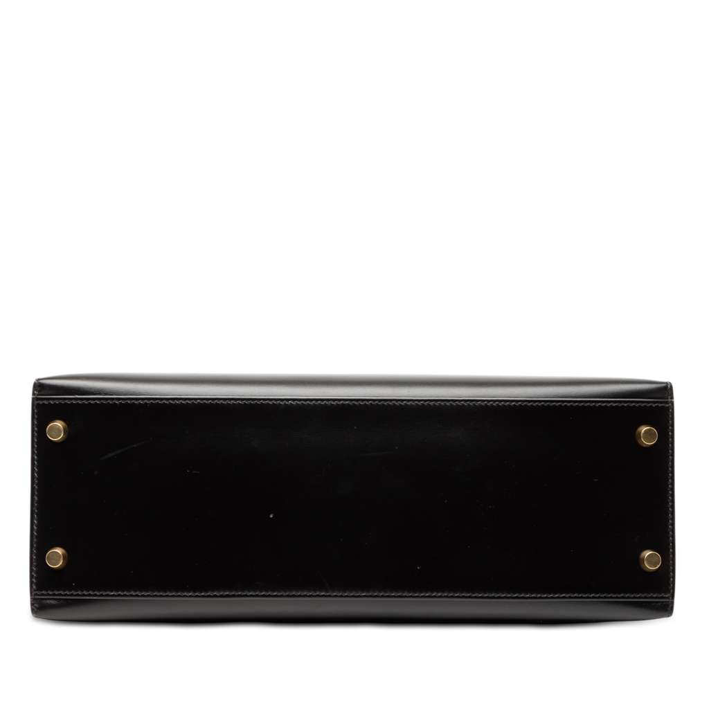 Hermès Box Calf Kelly Sellier 32 Black Leather Good condition - Inside View
