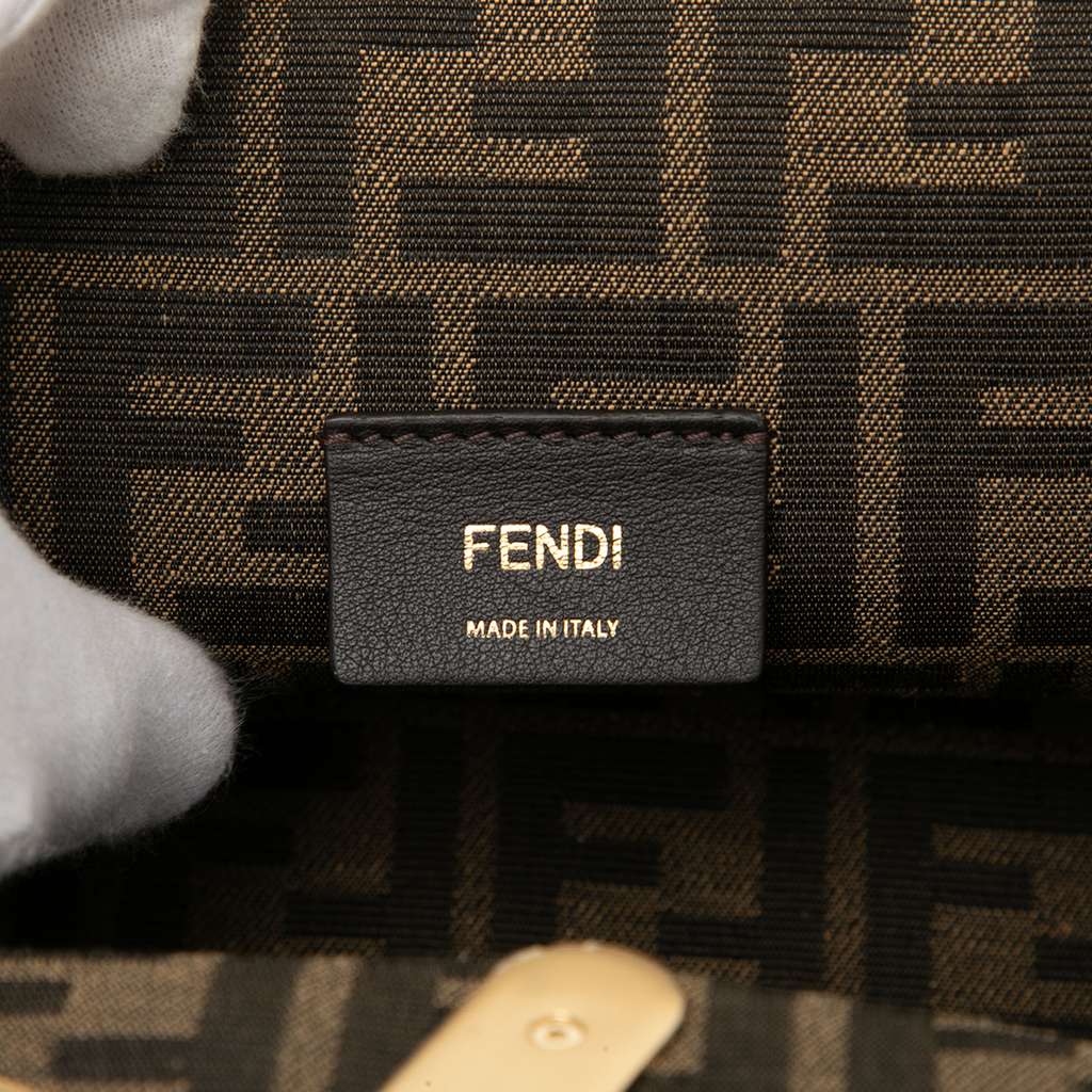 Fendi Small Nappa Fendi First Crossbody Brown Leather Good condition - Box View