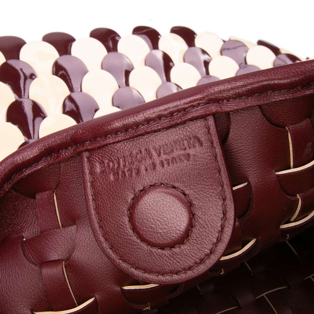 Bottega Veneta Patent Sardine Scale Bag Red Leather Good condition - Box View