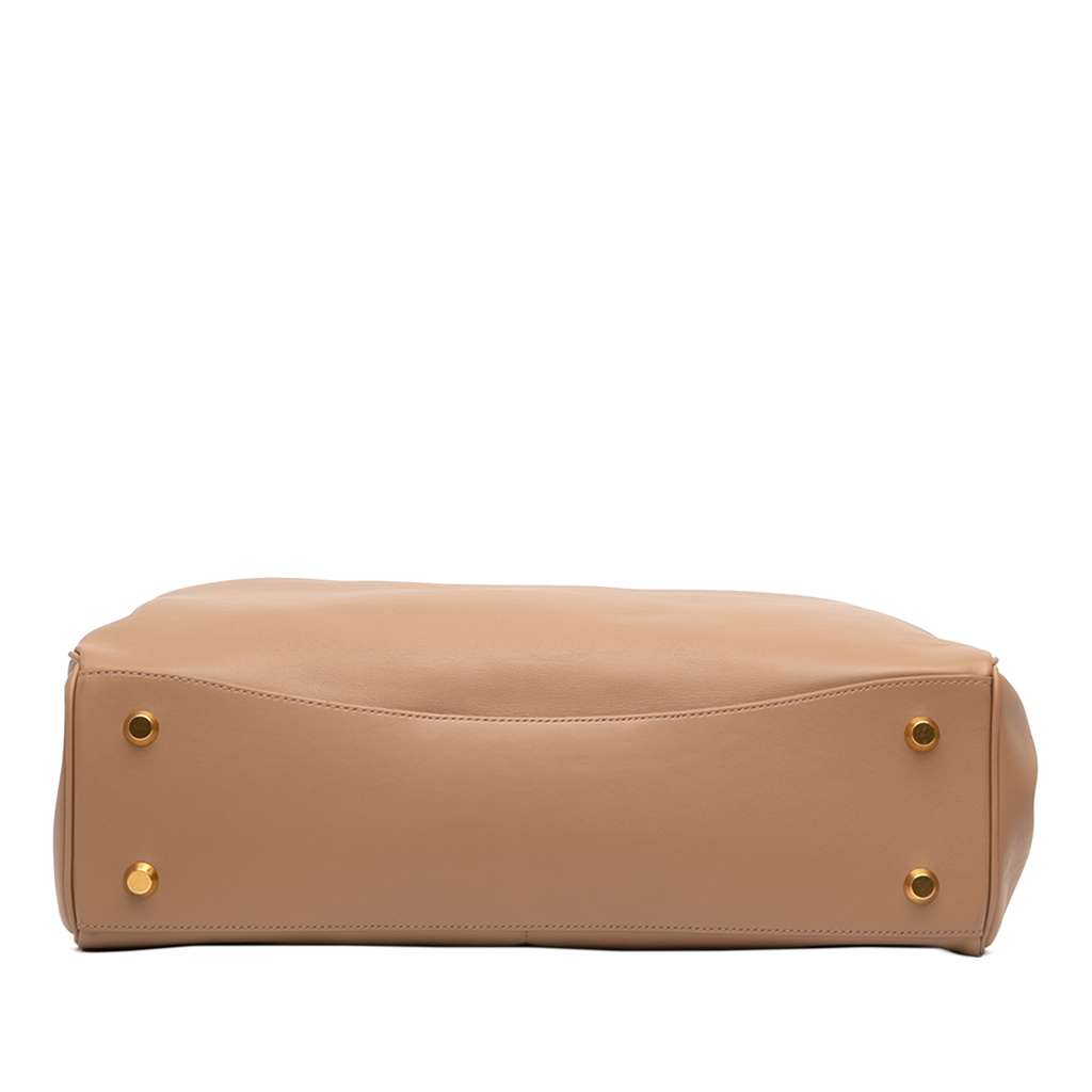 Balenciaga Large Smooth Calfskin Rodeo Satchel Brown Leather Good condition - Inside View