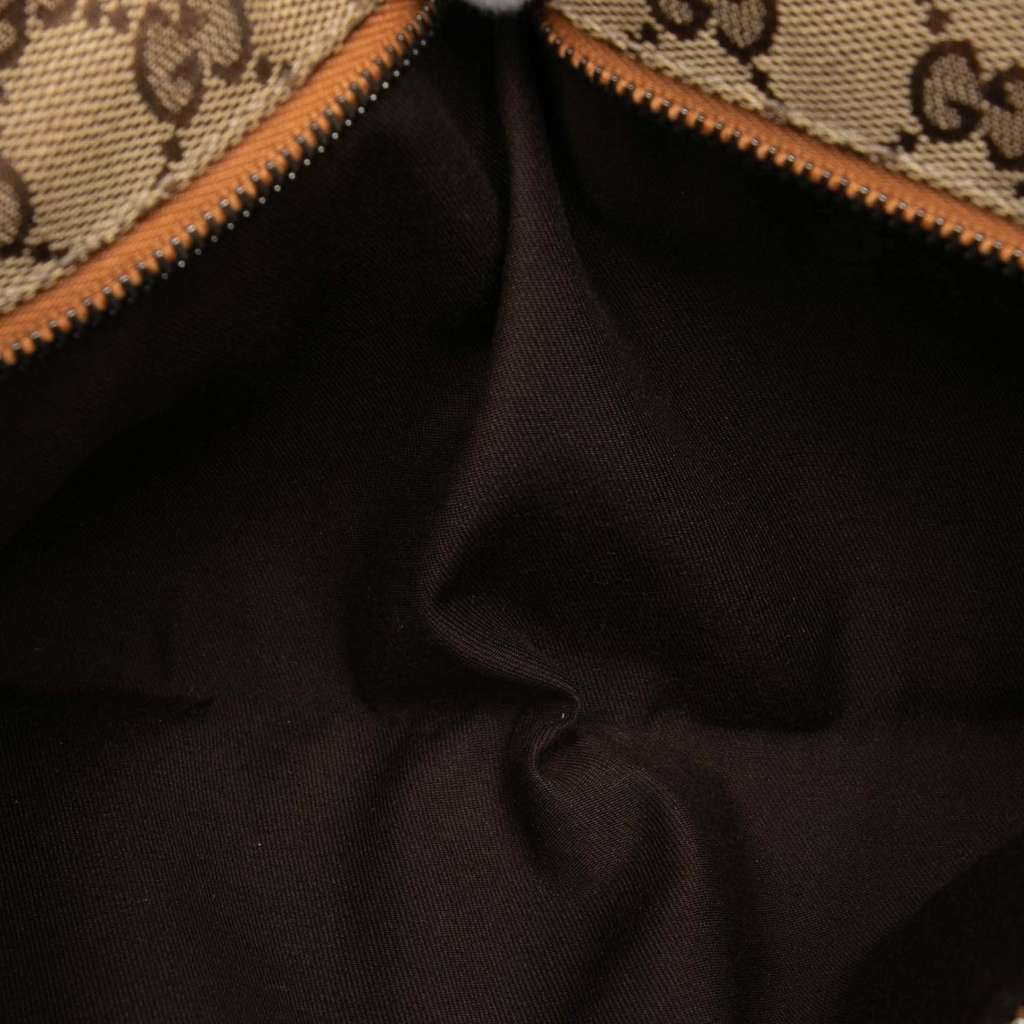 Gucci GG Canvas Web Double Pocket Belt Bag Brown Canvas Good condition - Model View