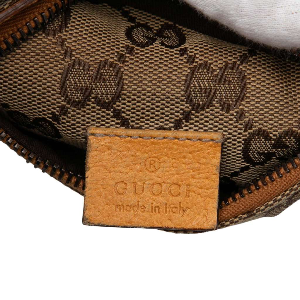 Gucci GG Canvas Web Double Pocket Belt Bag Brown Canvas Good condition - Box View