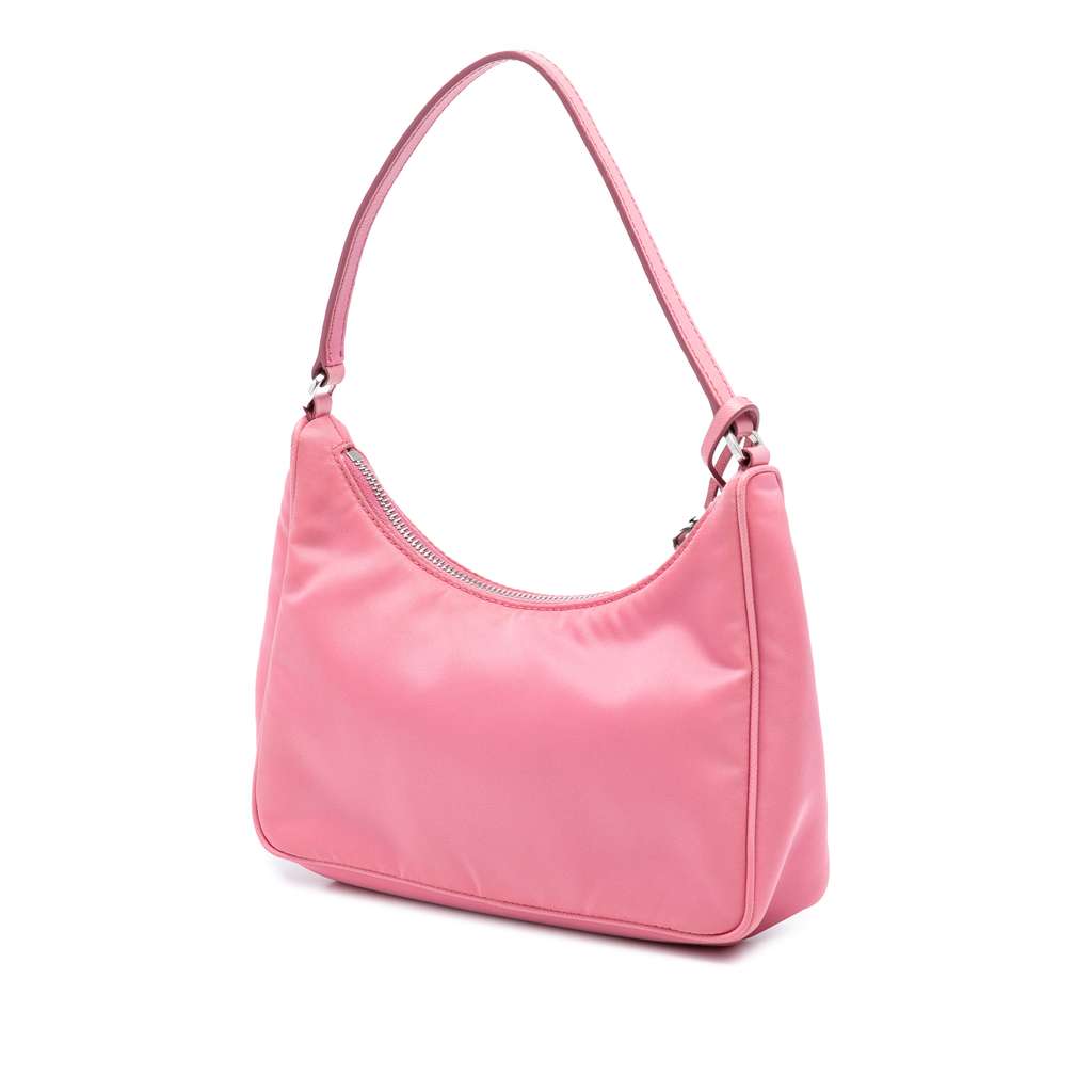 Prada Mini Tessuto Re Edition 2005 Shoulder Bag Pink Good condition - Back View