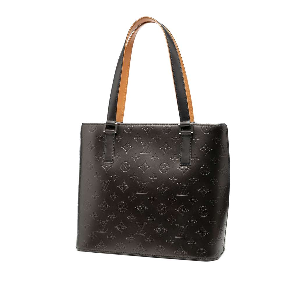 Louis Vuitton Monogram Mat Stockton Grey Leather Good condition - Back View