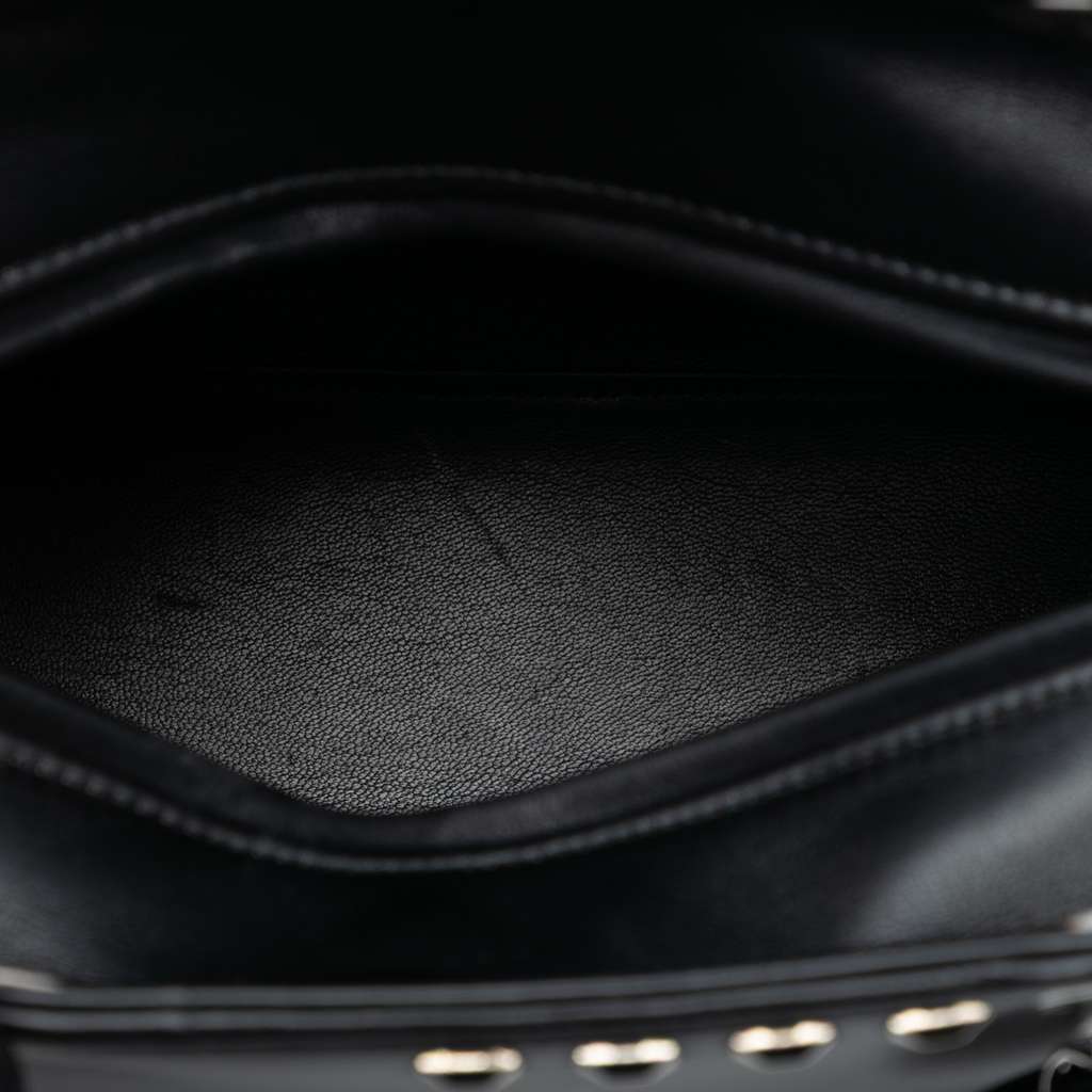 Dior Medium Lambskin Studded Crystal Pearl Lady Dior Black Leather Good condition - Model View