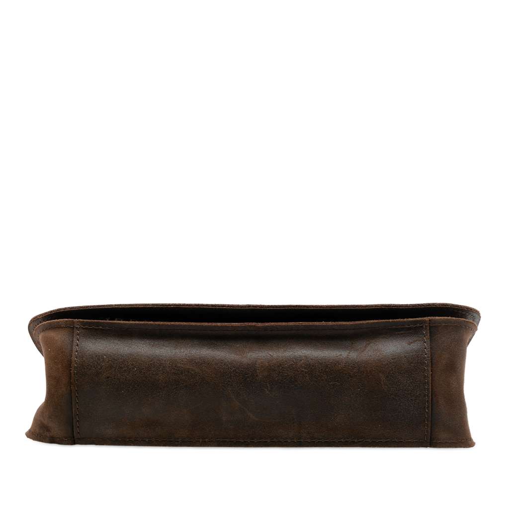 Chanel Paris Edinburgh Large Quilted Nubuck Highlander Messenger Bag Brown Leather Good condition - Inside View