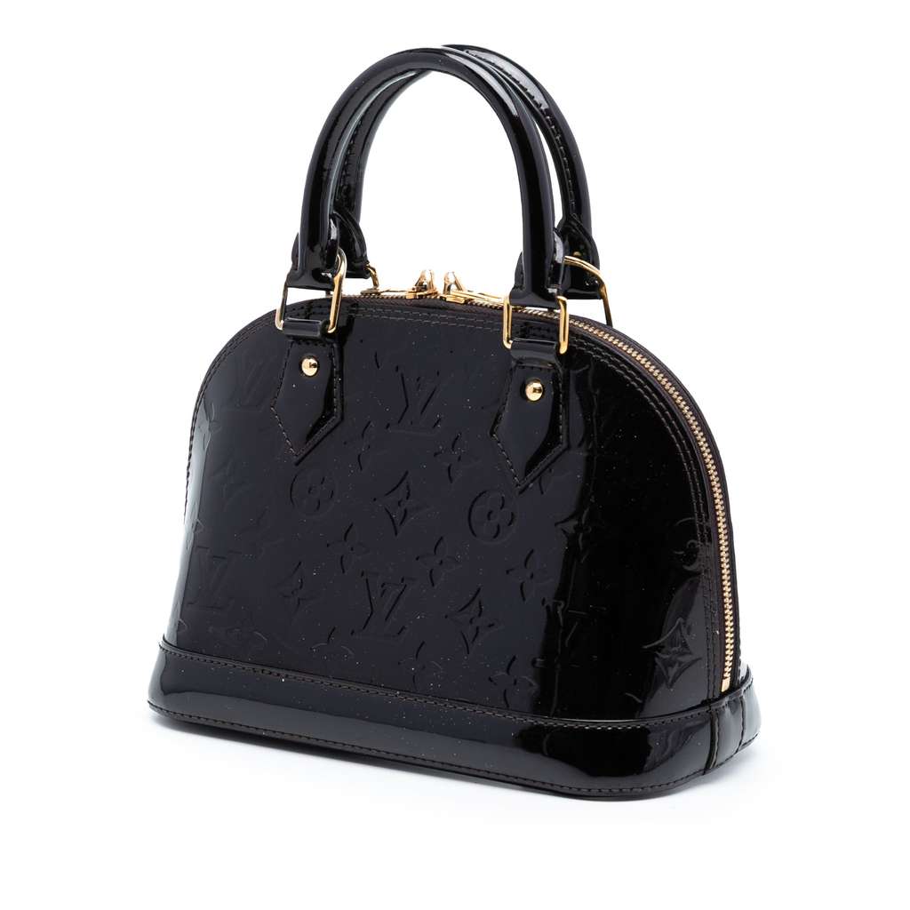 Louis Vuitton Monogram Vernis Alma BB Black Leather Good condition - Back View