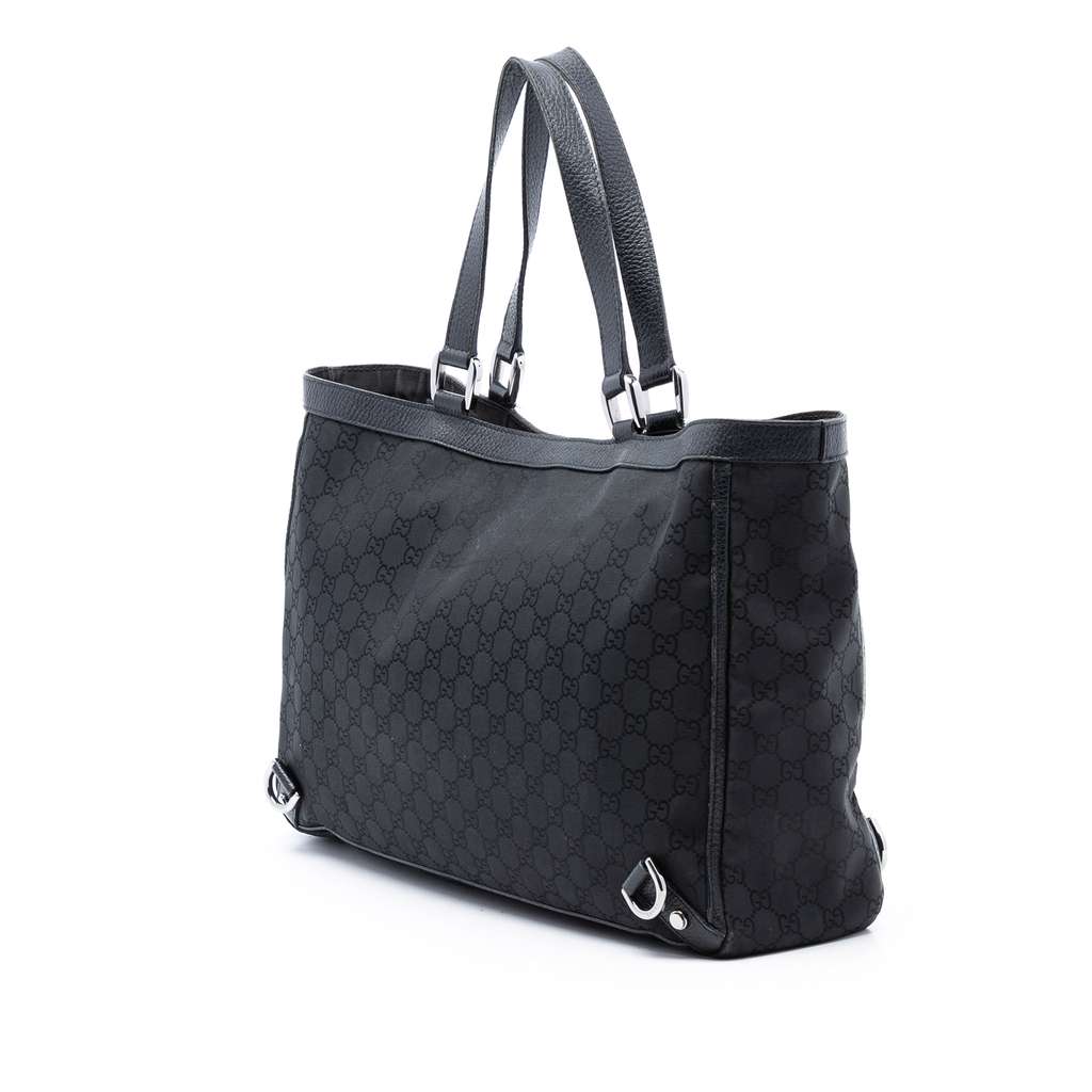 Gucci GG Canvas Abbey D Ring Tote Black Canvas Good condition - Back View