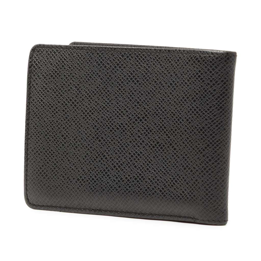 Louis Vuitton Taiga Multiple Wallet Black Leather Good condition - Back View