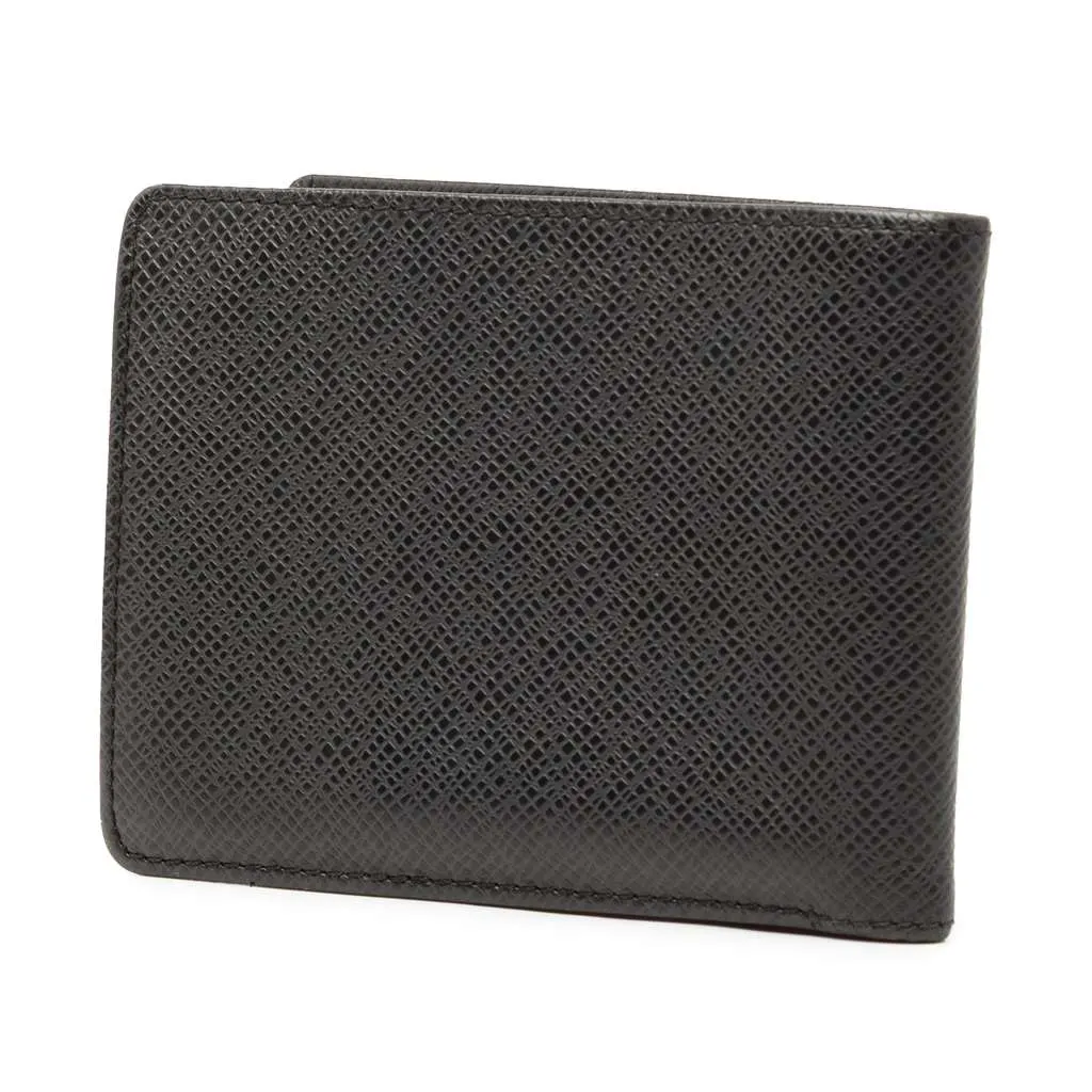 Louis Vuitton Taiga Multiple Wallet Black Leather Very good - Back View