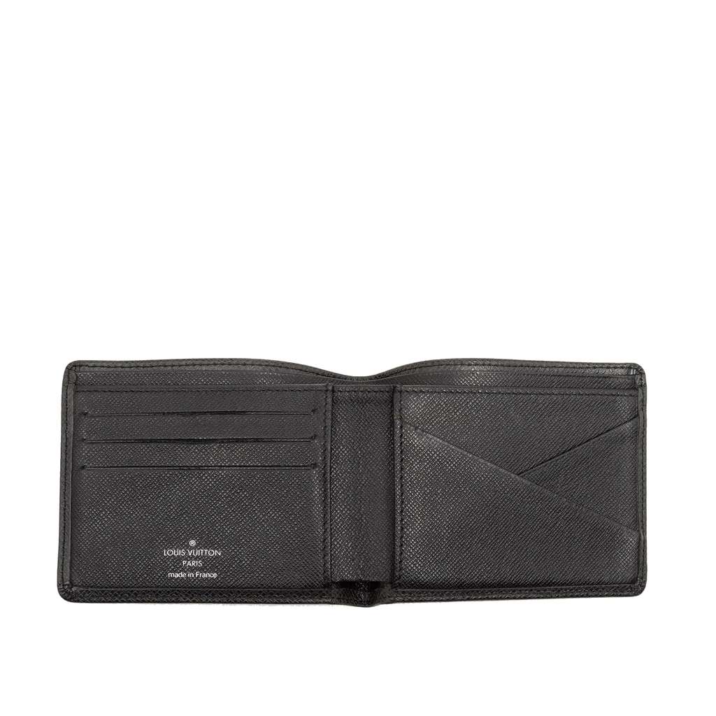 Louis Vuitton Taiga Multiple Wallet Black Leather Good condition - Model View