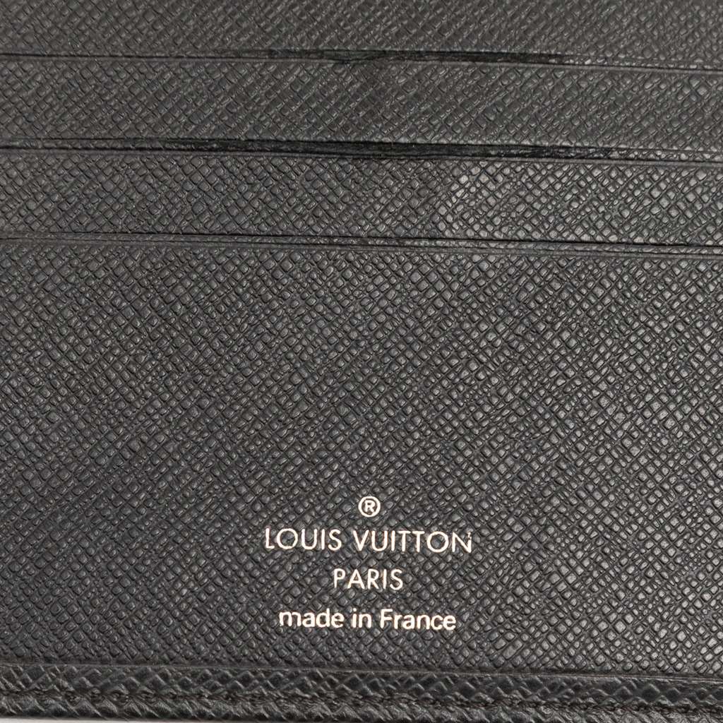 Louis Vuitton Taiga Multiple Wallet Black Leather Good condition - Box View