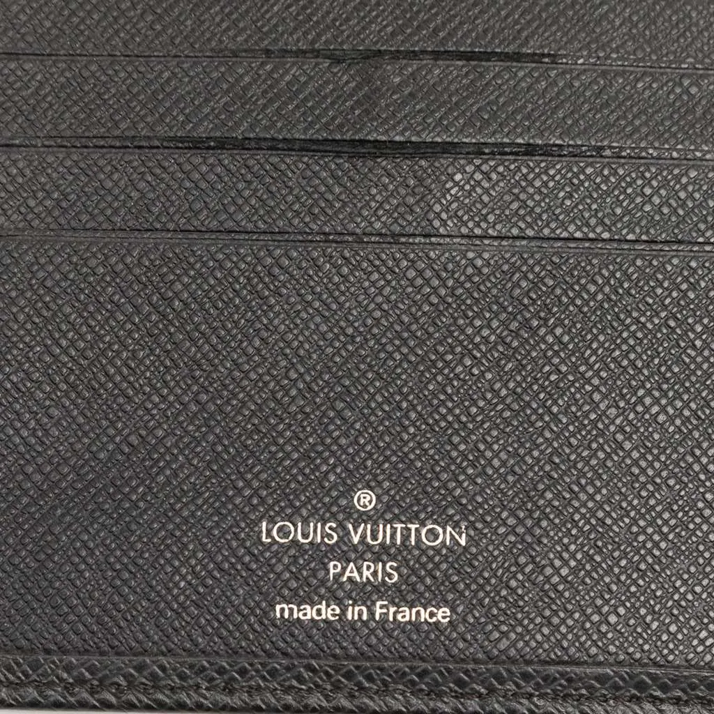 Louis Vuitton Taiga Multiple Wallet Black Leather Very good - Box View