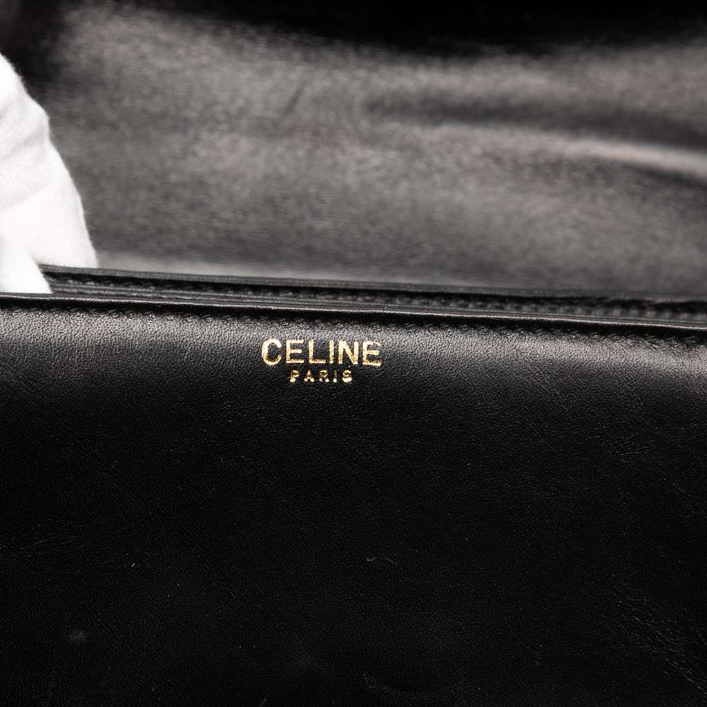 Celine Calfskin Horse Carriage Crossbody Black Leather Fair condition - Box View