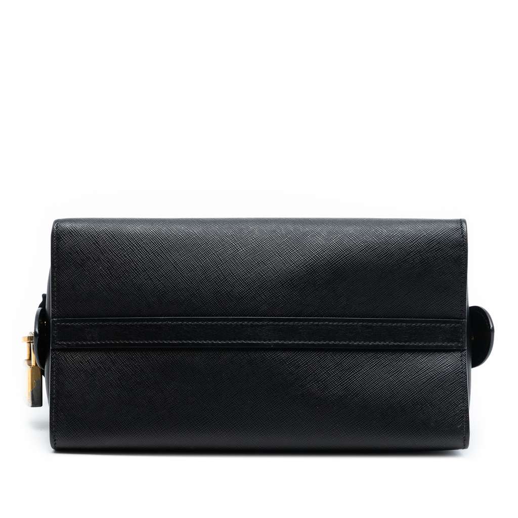 Prada Small Saffiano and City Calf Esplanade Satchel Black Leather Good condition - Inside View