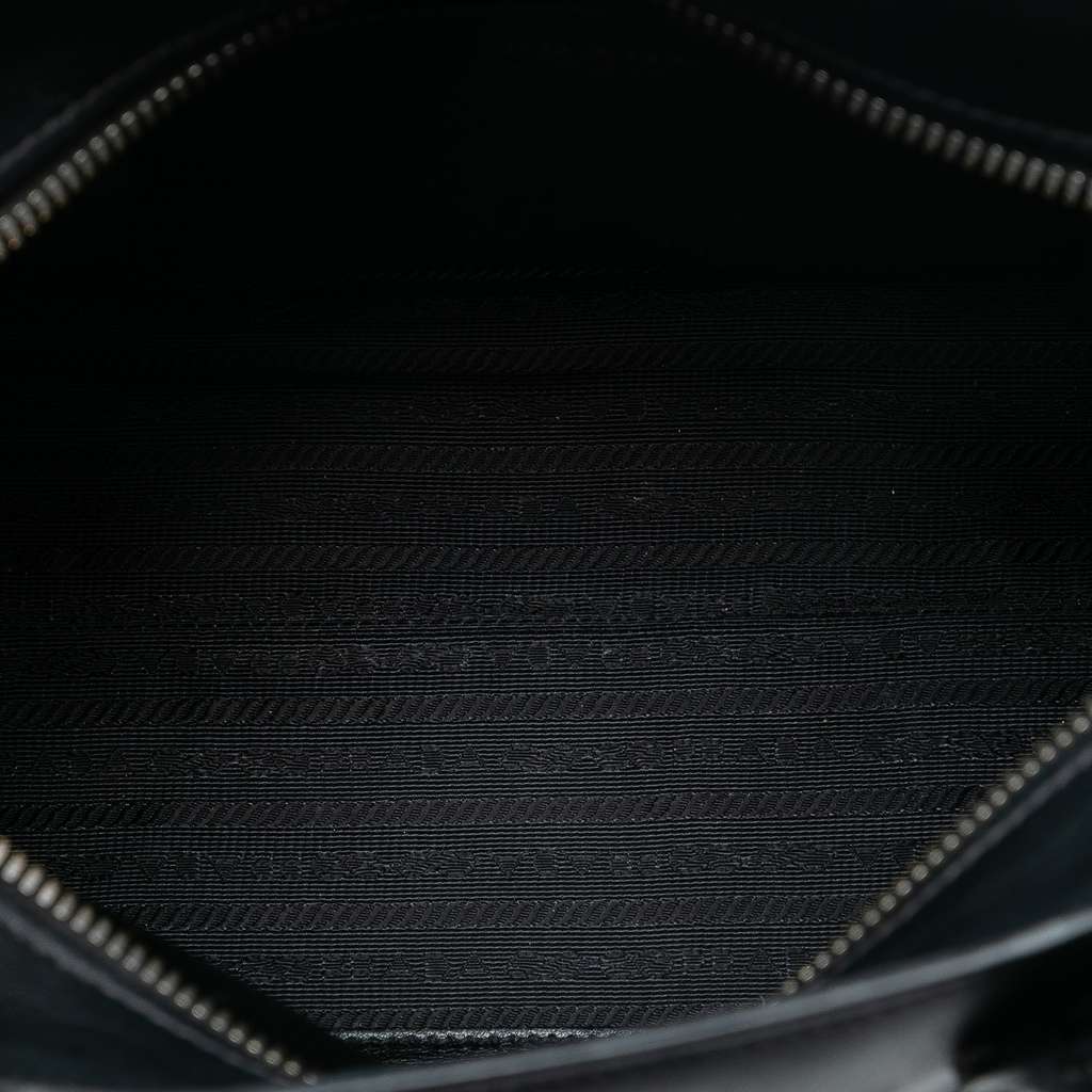 Prada Small Saffiano and City Calf Esplanade Satchel Black Leather Good condition - Model View