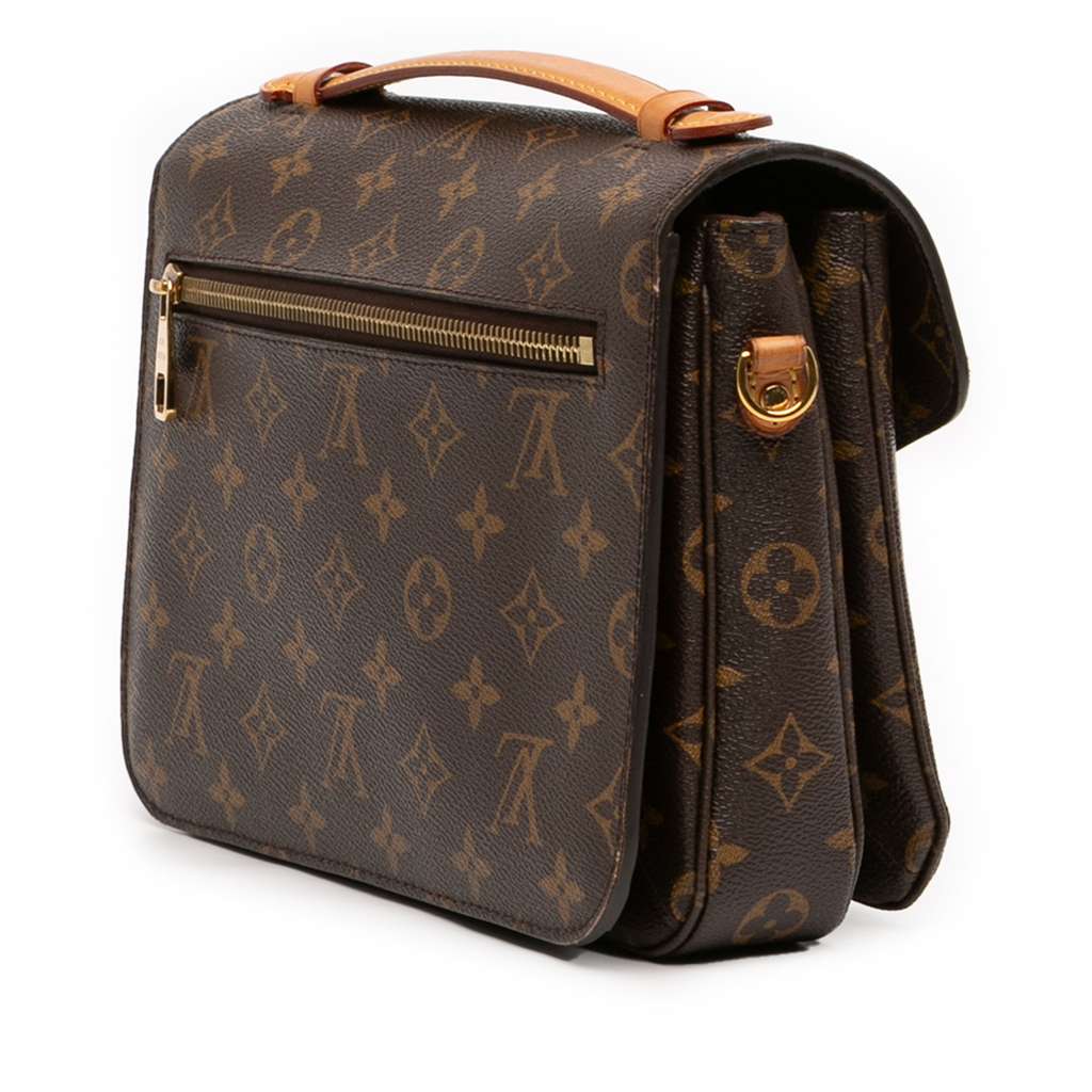 Louis Vuitton Monogram Pochette Metis Brown Good condition - Back View