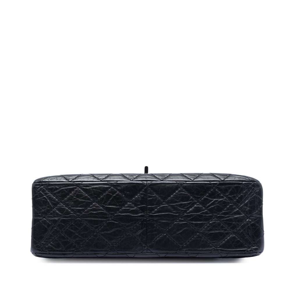 Chanel Quilted Aged Calfskin Reissue 2.55 Double Flap 226 Black Leather Good condition - Inside View