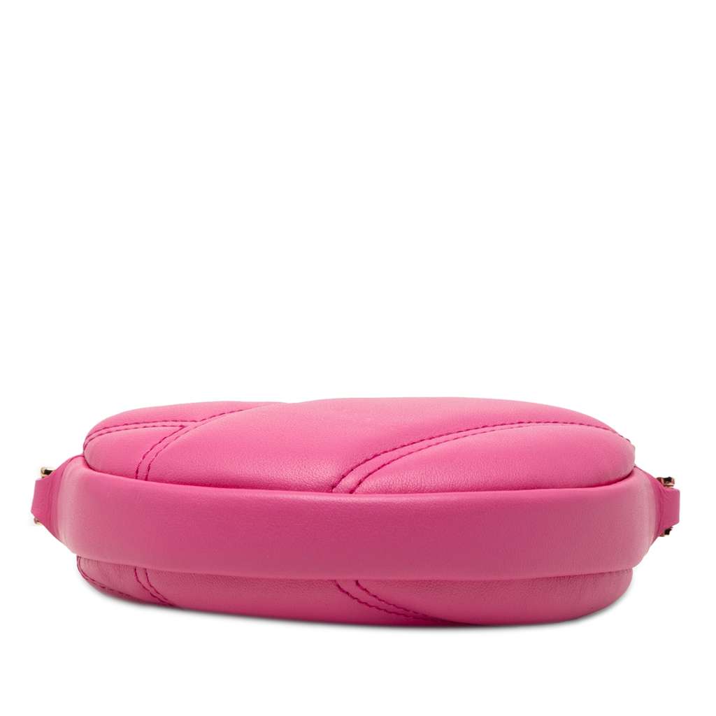 Bvlgari Leather Serpenti Cabochon Round Crossbody Pink Leather Good condition - Inside View