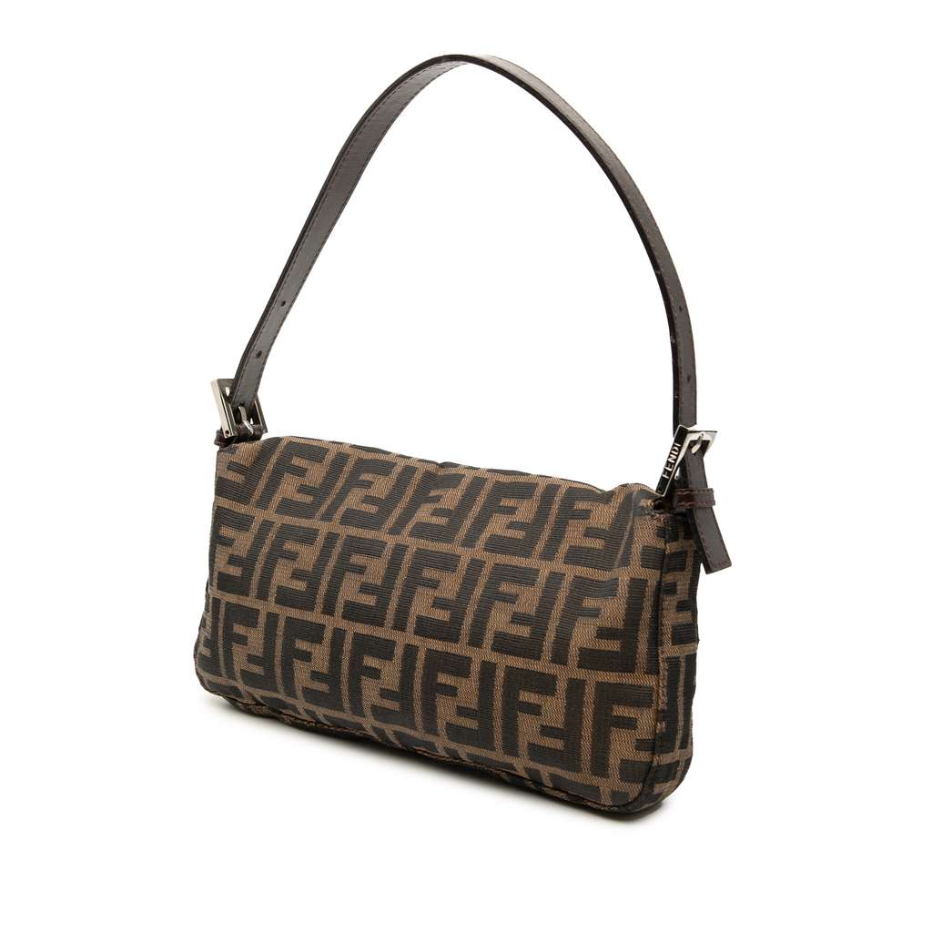 Fendi Zucca Canvas Baguette Brown Canvas Good condition - Back View