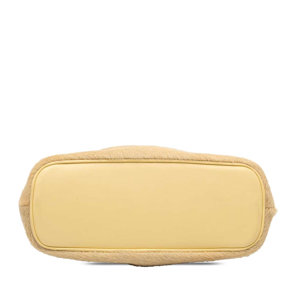 Jacquemus Pony Hair Le Petit Calino Handbag Brown Good condition - Inside View