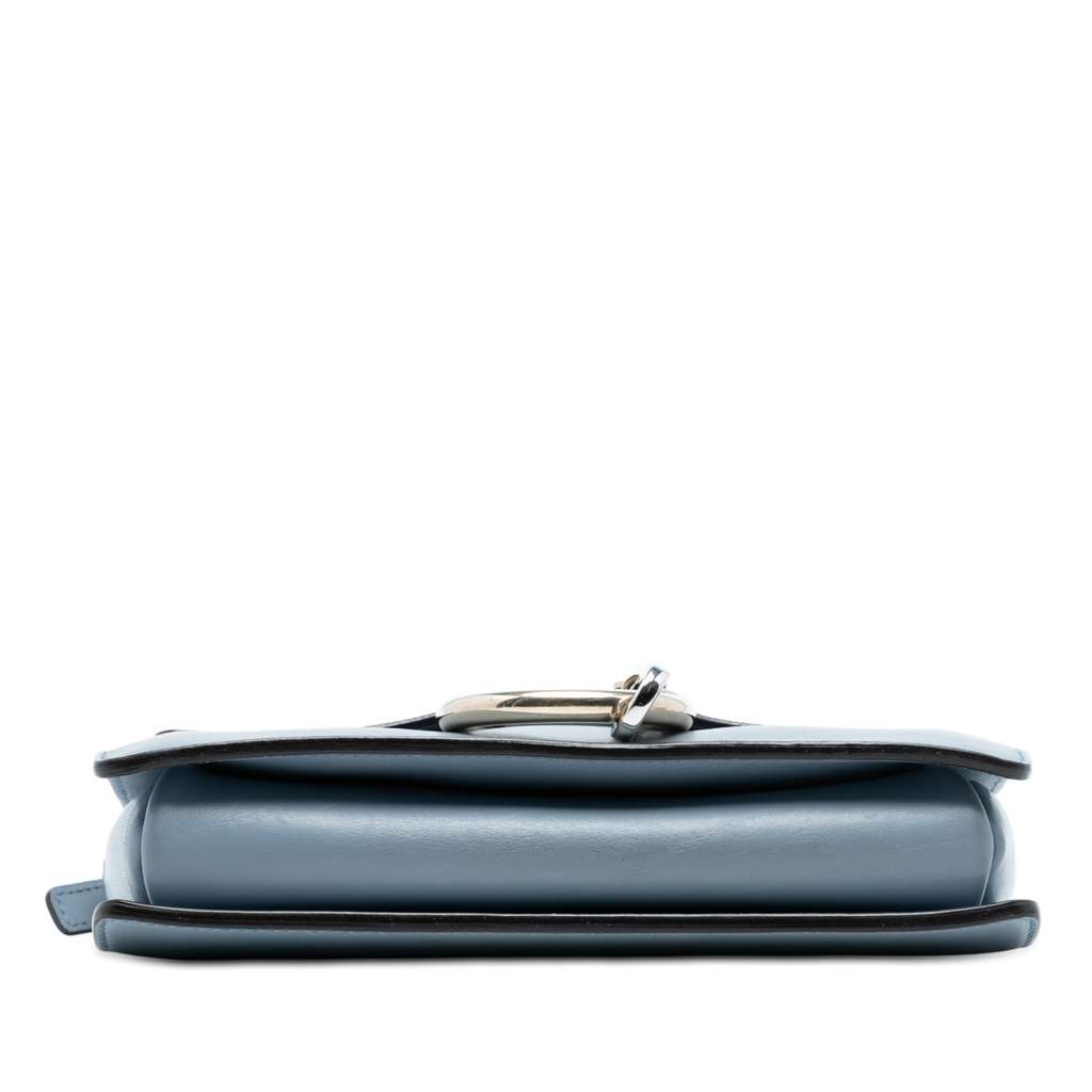 Chloé Small Suede and Calfskin Faye Crossbody Blue Leather Good condition - Inside View