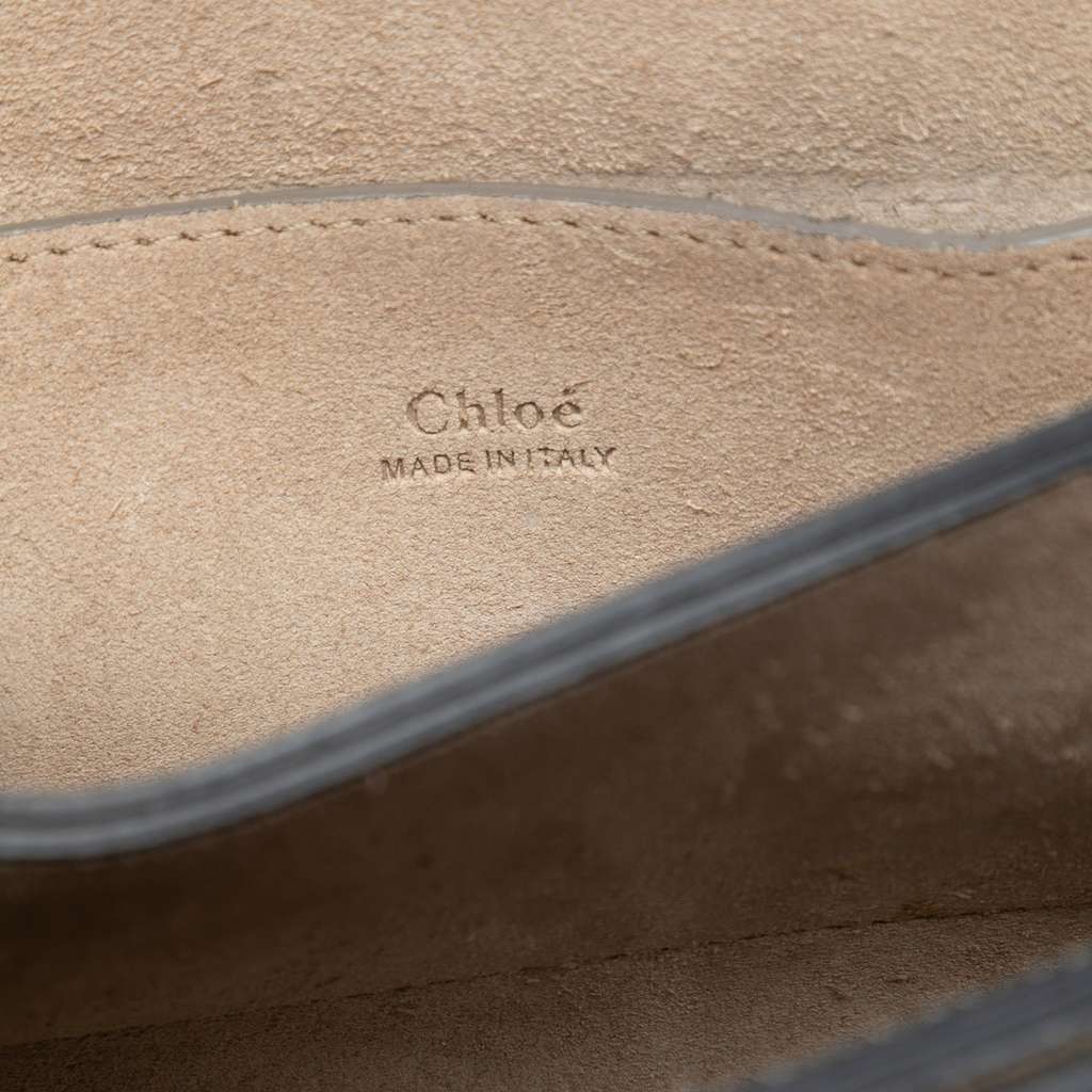 Chloé Small Suede and Calfskin Faye Crossbody Blue Leather Good condition - Box View