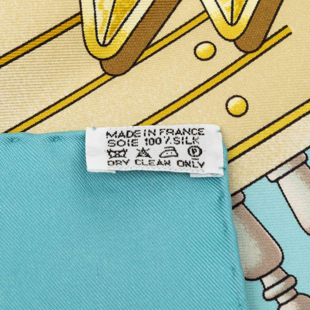 Hermès Railing Silk Scarf Blue Silk Good condition - Box View