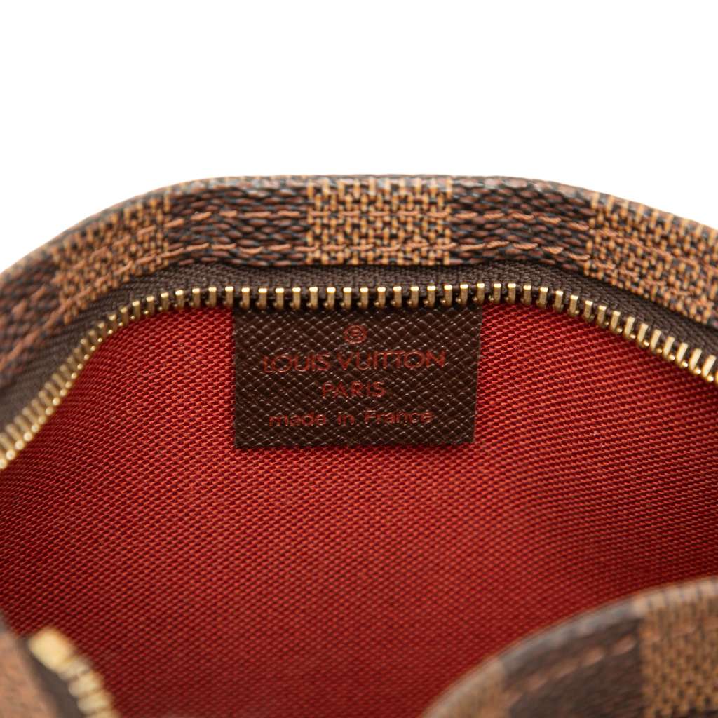 Louis Vuitton Damier Ebene Trousse Pochette Brown Good condition - Box View