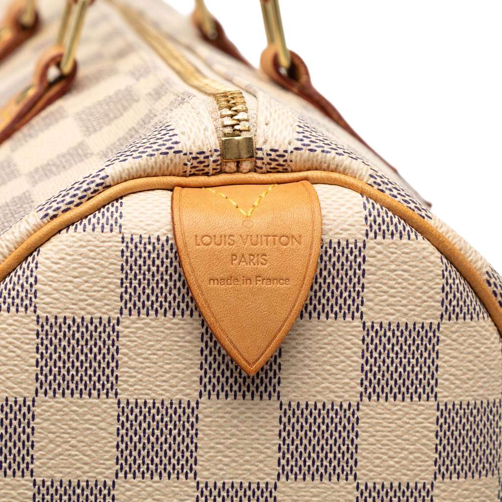 Louis Vuitton Damier Azur Speedy 35 White Good condition - Box View