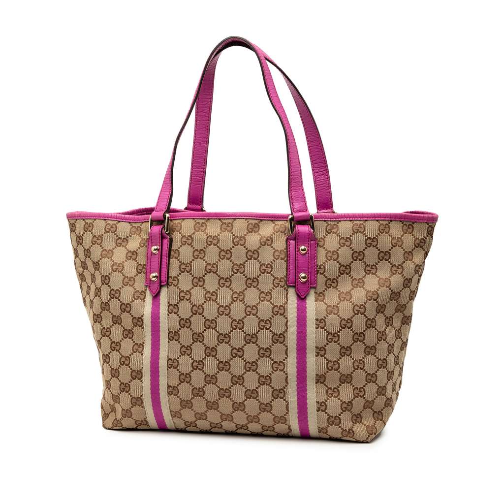 Gucci Large GG Canvas Jolicoeur Tote Brown Canvas Good condition - Back View