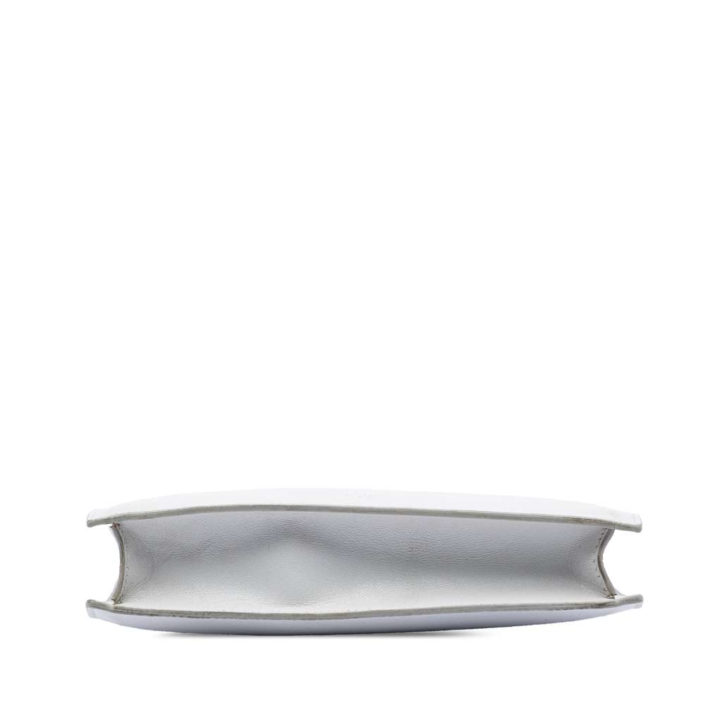 Celine Mini Leather Clasp Crossbody White Leather Good condition - Inside View