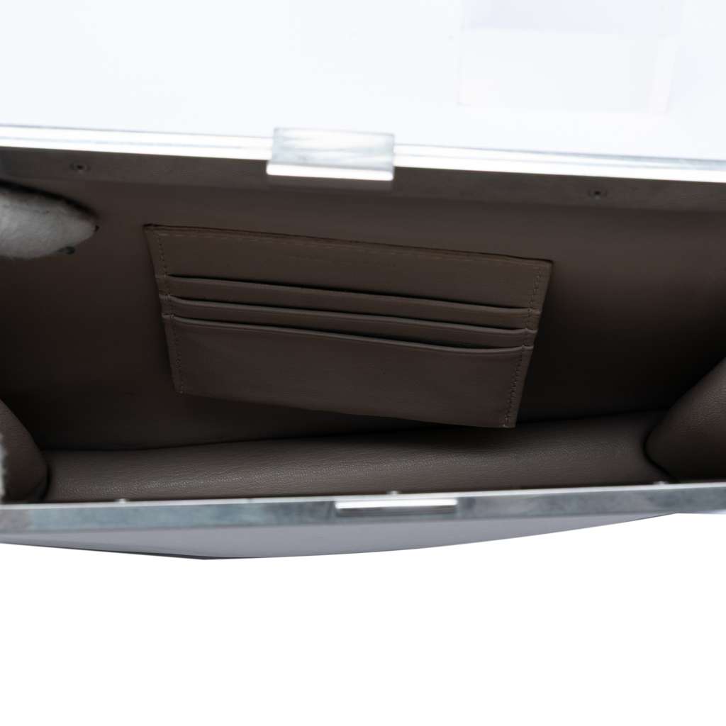 Celine Mini Leather Clasp Crossbody White Leather Good condition - Model View