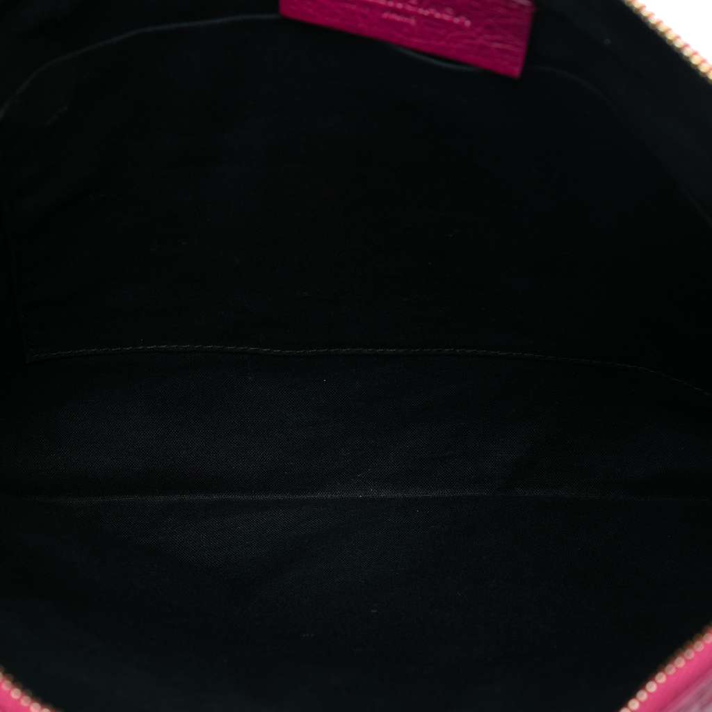 Balenciaga Lambskin Motocross Giant 12 Zip Around Flat Clutch Pink Leather Good condition - Model View