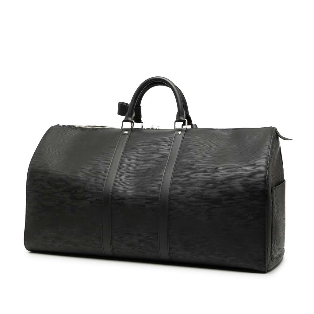 Louis Vuitton Epi Keepall 55 Black Leather Good condition - Back View