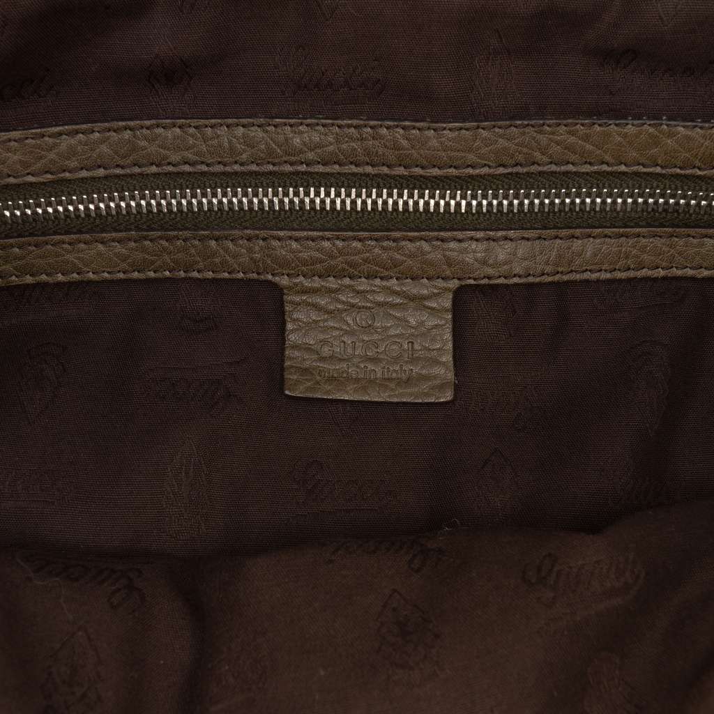 Gucci Large GG Canvas Bamboo Libeccio Tote Brown Canvas Good condition - Box View