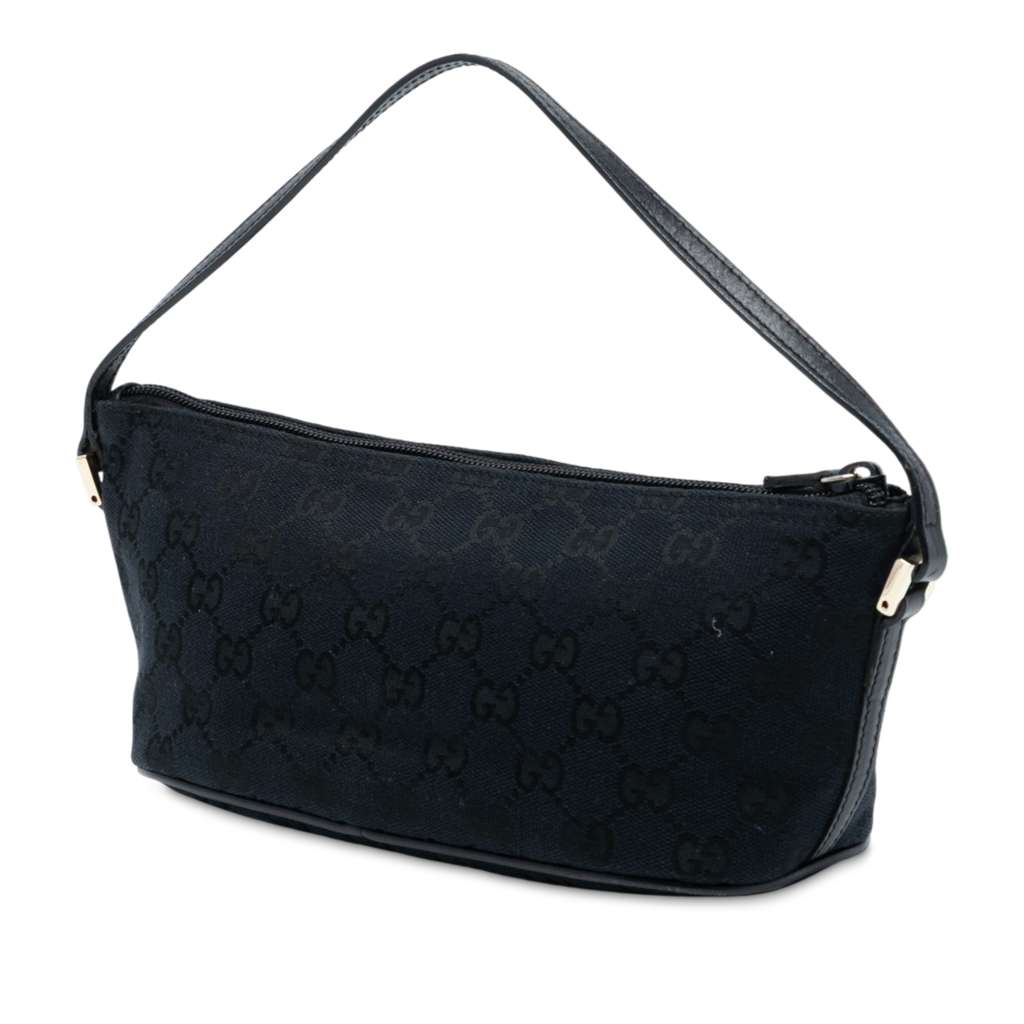 Gucci GG Canvas Boat Black Canvas Good condition - Back View